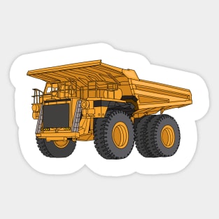 Haul truck cartoon illustration Sticker